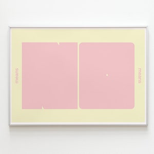 Feminist Typography Poster Landscape Pink Yellow Letters Geometric Modern Minimal Wall Hanging Poster A3 A4 A5