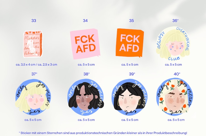 Custom Sticker Set Feministische, Queere, mentale Gesundheit kreative Sticker zum Selbst Zusammenstellen von Sylvie Mey 5 Stück Bild 7