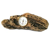 Unique driftwood table clock Wood desk clock Driftwood art Beach decor