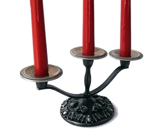 Vintage Gothic candelabra black candle holder victorian dark home decor