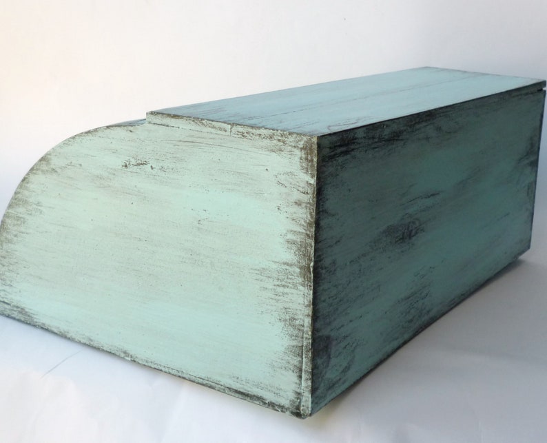 Bread Box Wooden Storage Kitchen Shabby Chic Light Blue Bread Etsy