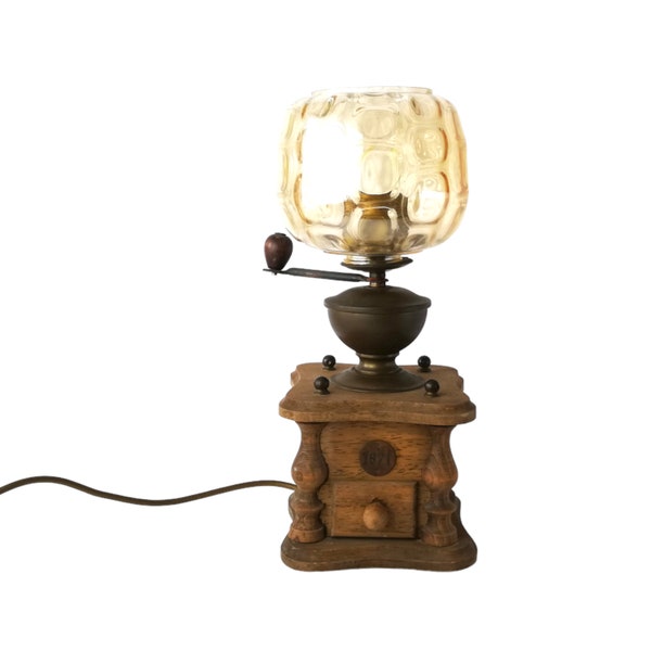 Coffee Grinder Vintage Lamp Etsy