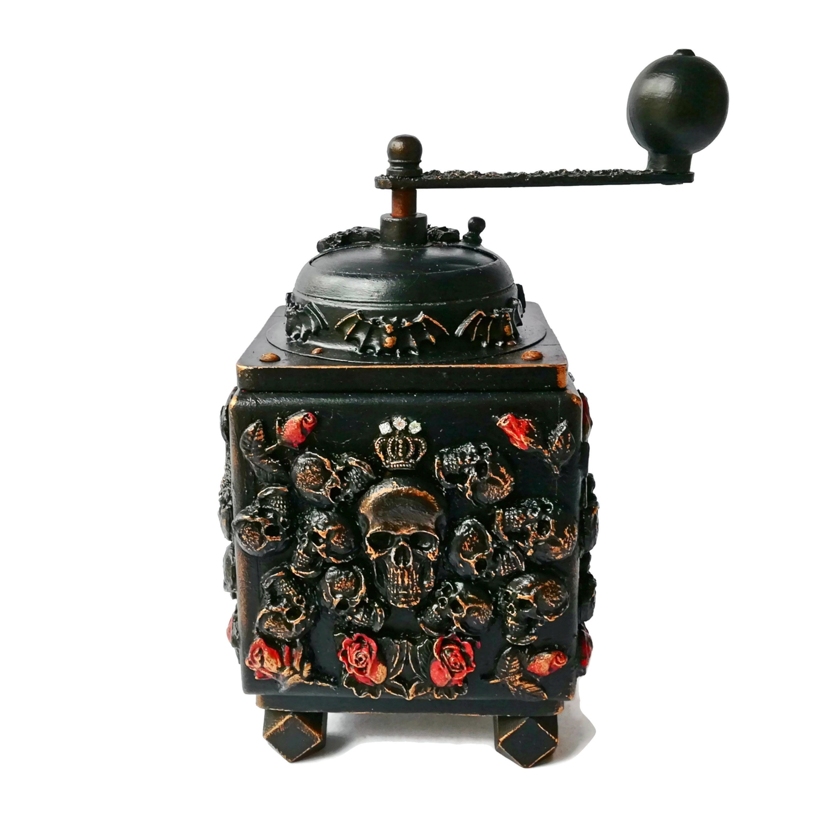 Rare Coffee Grinder Skull Coffee Mill Unique Gift Gothic Fans Etsy