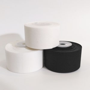 Single sided waist shaper interfacing fusible tape on roll 6 yards 1.4&quot; 1.5&quot; white black iron on notions