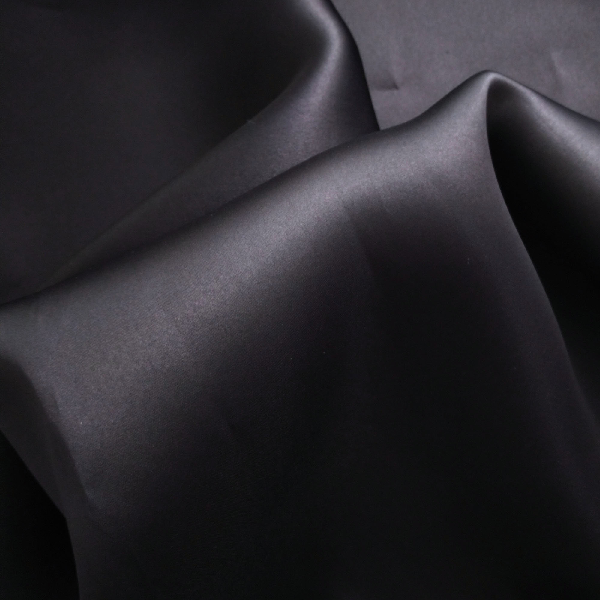 Black Silk Gazar Fabric Stiff Satin Faced Organza by the Yard DIY