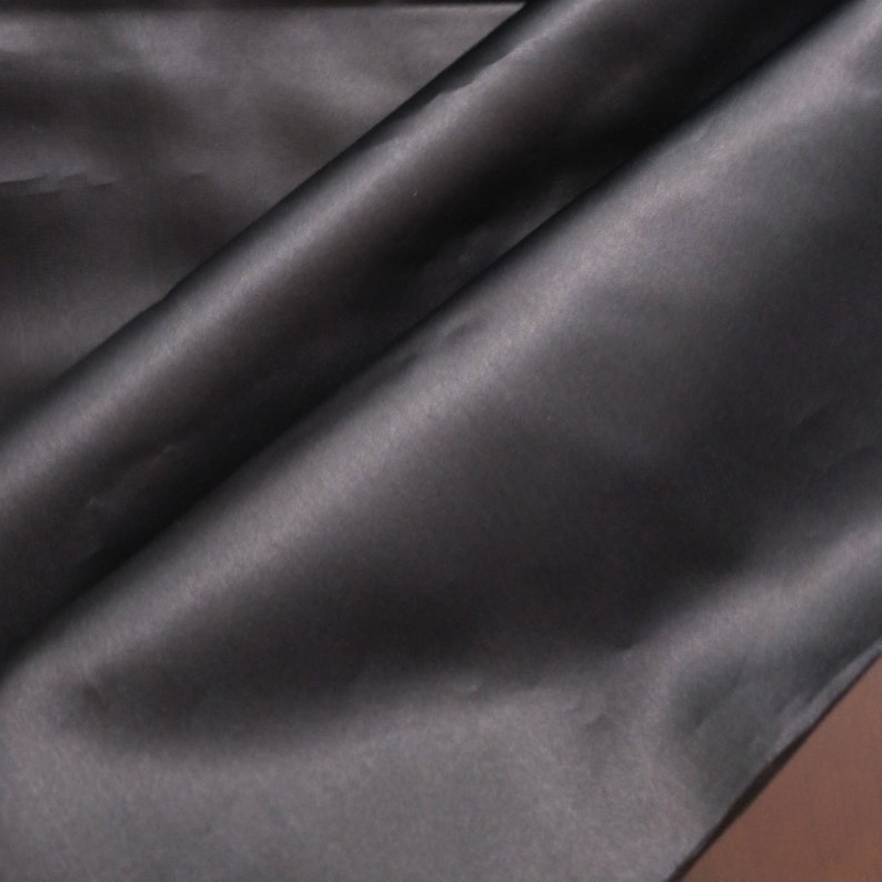 100 percent silk gazar fabric by the yard black 45 Etsy