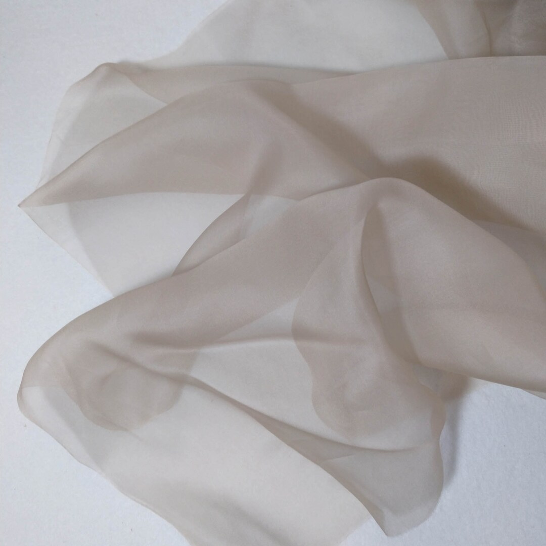 Beige Color Silk Organza Fabric by the Yard Etsy