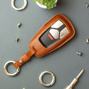 Leder Autoschlüssel Hülle für Q3, Schlüsselhalter für Q5L, Schlüsselanhänger für Q7, Schlüsselabdeckung für A4, A5, A6, A7, A8, R-S5, S8, S5
