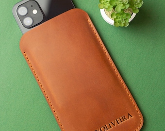 iPhone 15 Case, Leather iPhone 13 Mini Cover, iPhone 14 Plus Sleeve, Brown iPhone 15 Pro Max Case