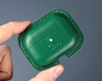 Personalized Leather Case For Airpods 1/2/3/4/Pro 1/Pro 2/Pro 3, Custom Airpods Cover, Monogrammed Airpods Holder