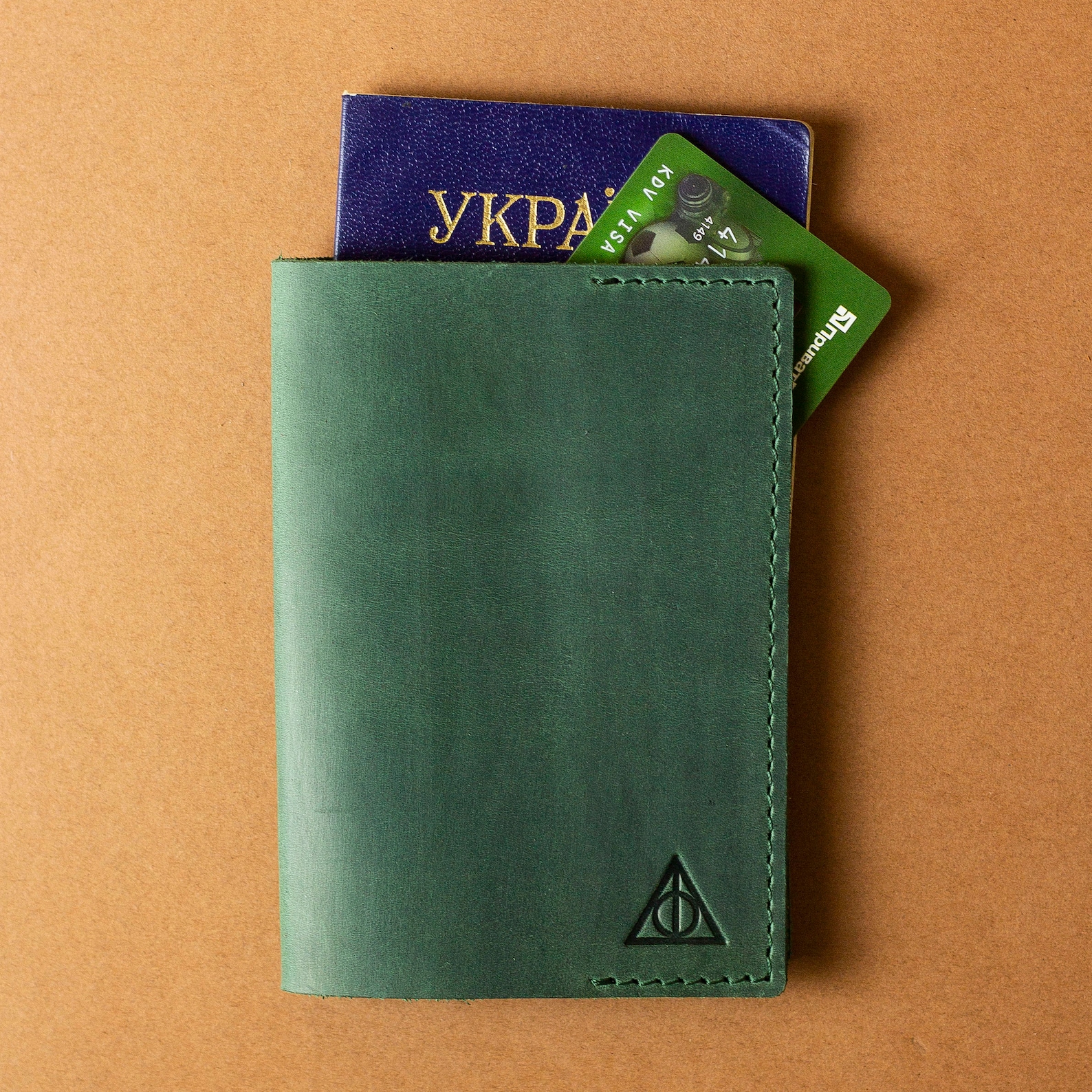 Leather Passport Holder Personalized Green Passport Case Etsy