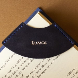 Leather Bookmark Lumos, Book Lover Gifts For Kids, Book Marks Personalized, World Book Day Gift