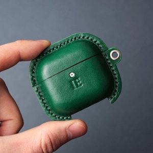 Gepersonaliseerde leren tas voor Airpods 1/2/3/4/Pro 1/Pro 2, aangepaste Airpods-hoes, Airpods-houder met monogram