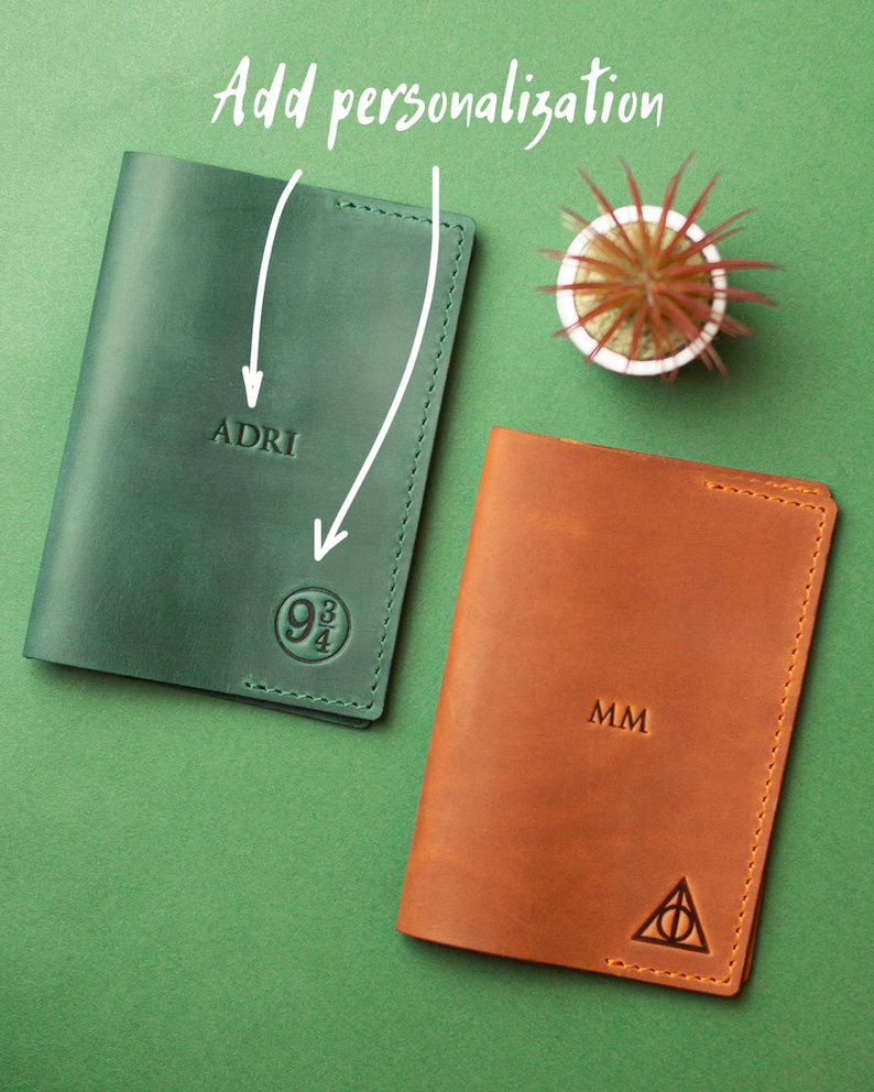 Leather Passport Holder Personalized Green Passport Case Etsy