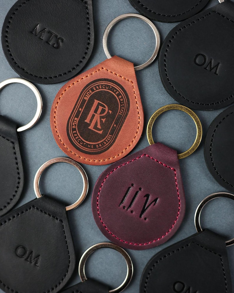 Leather Keychain With NFC For Business, Compatible with NFC Tools AP image 11