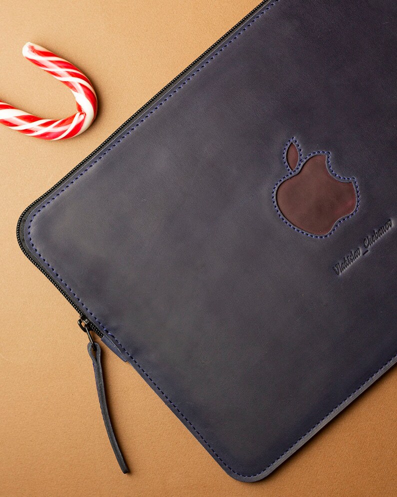 Macbook pro 16 case Leather Macbook Pro 13 Case Blue Macbook Etsy