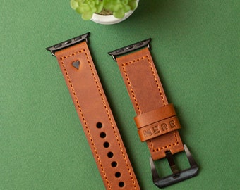 Leather Watch Band For Series 9 And Ultra 2, Watch Strap 38mm, 40mm, 41mm, 42mm, 44mm, 45mm