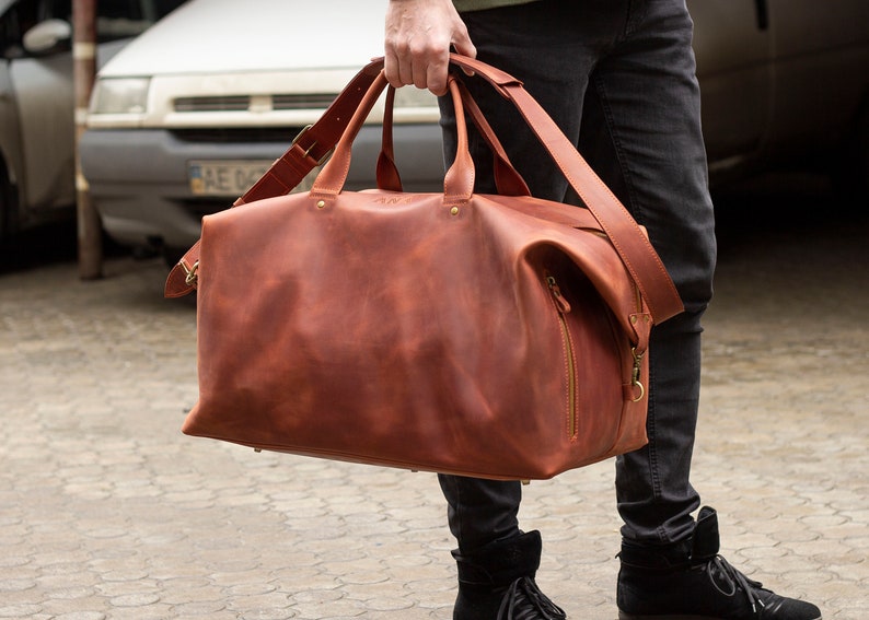 leather travel duffel bags