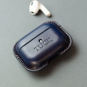 Personalized Leather Case For Airpods 1/2/3/4/Pro 1/Pro 2/Pro 3, Custom Airpods Cover, Monogrammed Airpods Holder image 9