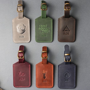 Lederen bagagelabel Aangepaste bagagelabels Monogram bagagelabel Reiscadeaus Bruiloft Bedanktassen Middelbare School Graduate