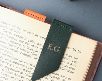 Marcapáginas de cuero personalizado, marcapáginas con monograma, marcapáginas para hombres, marcapáginas para parejas