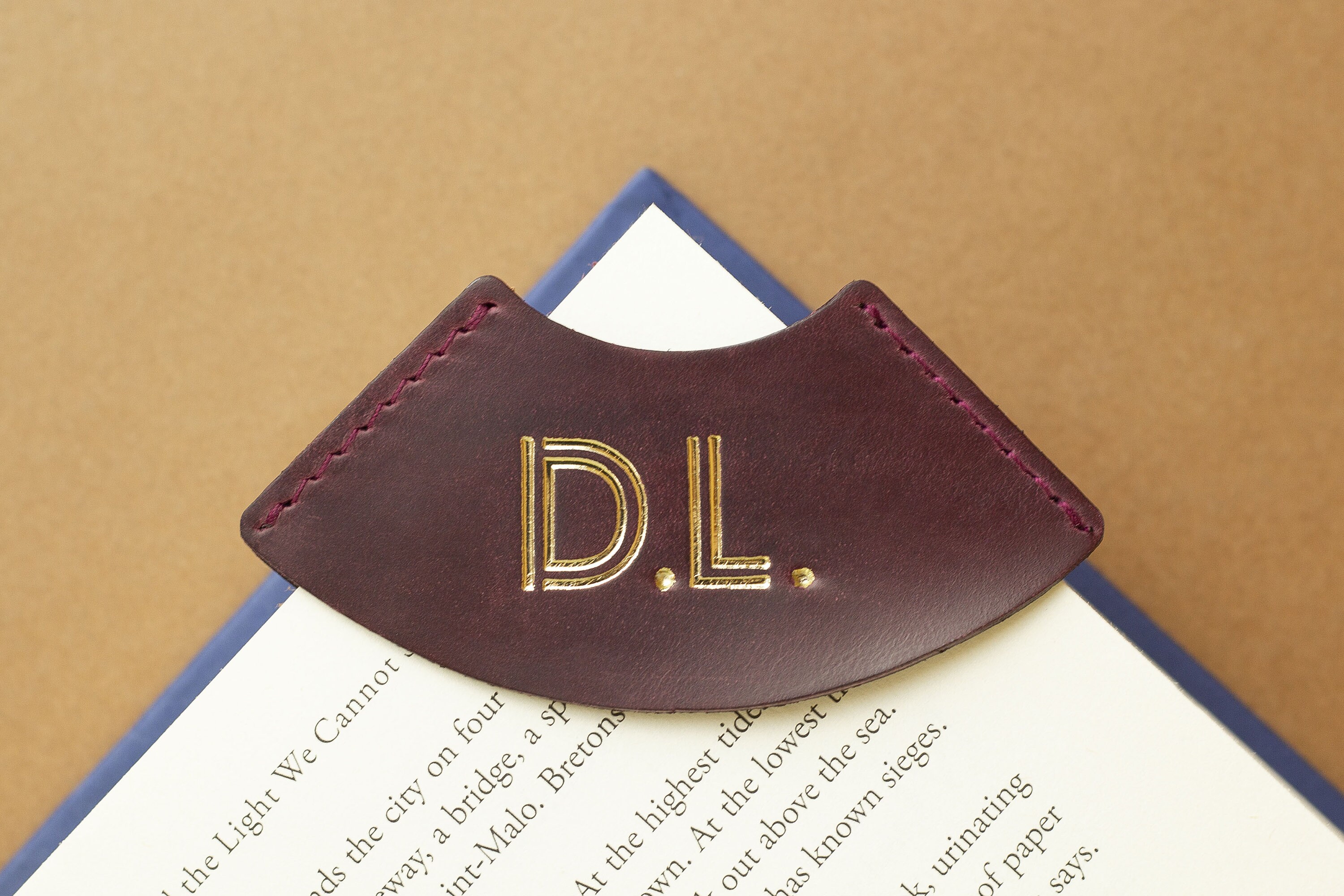 Initial Leather Bookmark Named Bookmarks Personalized Book Etsy