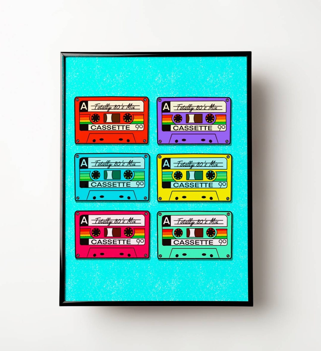 Cassette Tape Print, Retro Cassette Print, 90s Print, 90s Art, 80s