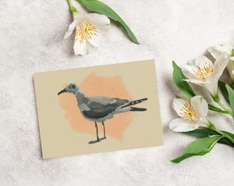 Tarjeta de felicitación de gaviota / Gaviota risueña / Conjuntos de 1 pieza, 10 piezas, 30 piezas y 50 piezas