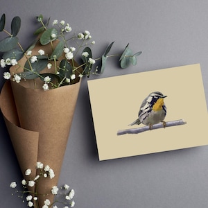 Yellow Throated Warbler Greeting Card Set | 1-piece, 10-piece, 30-piece, 50-piece