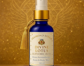 Divine Lotus Ormus Mist - Blauer Lotus Aromatherapie-Spray | Reiki-Aufgeladen mit Kristallen | Gratis Ormus Geschenk inklusive