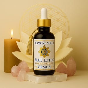 Blue Lotus Sacred Elixir | Monoatomic Gold ORMUS for Deep Dreamwork, Intuition, Inner Peace, Third Eye Activation & Divine Connection