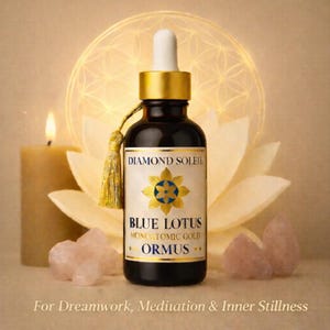 Blue Lotus Ormus Elixir | Monoatomic Gold + Shilajit | Meditation & Calm Support | Free Ormus Gift Included