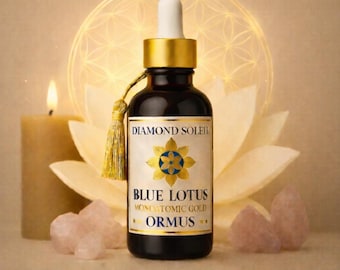 Blauer Lotus Ormus Elixier | Monoatomisches Gold + Shilajit | Meditation & Ruhe Unterstützung | Kostenlose Ormus Geschenk inklusive
