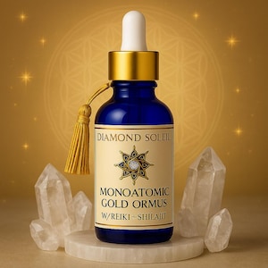 Spiritual Elixir with Monoatomic Gold ORMUS, Shilajit & Crystals | Ascension Drops for Pineal Activation, Psychic Awakening and Clarity