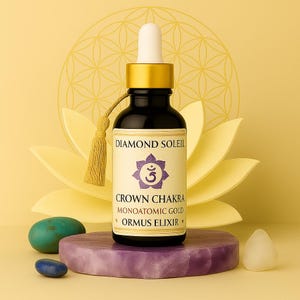 Crown Chakra Ormus Elixir | Monoatomic Gold for Higher Awareness, Inner Stillness & Spiritual Clarity | Sahasrara | Free 5 ml Gift