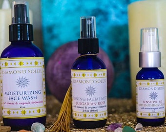 Organic Ormus Skincare Set - Cell Repair | Face Wash, Toner + Moisturizer | w/ Monoatomic Gold  ~ Plus FREE GIFT Of Your CHOICE  :-) !