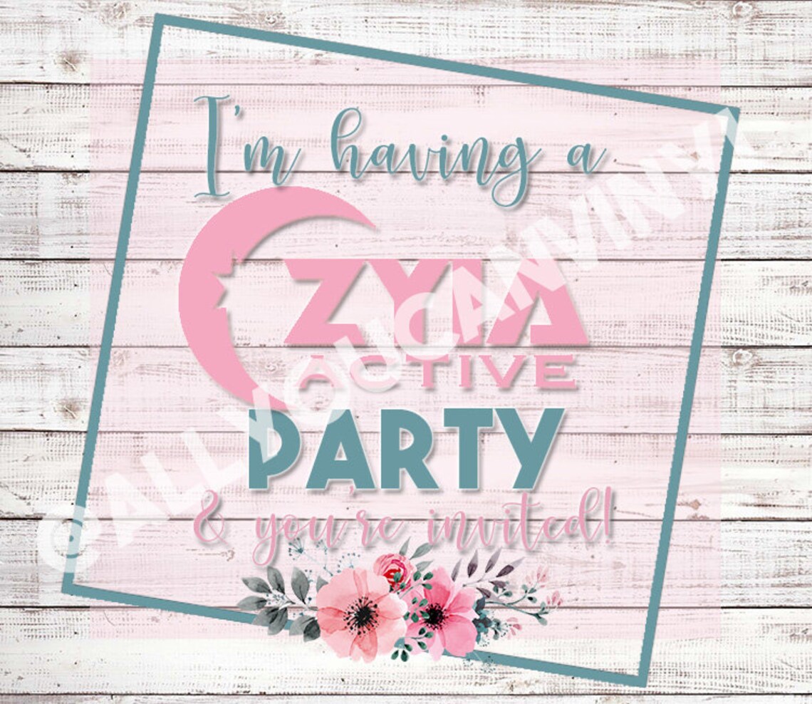 ZYIA Active Rustic Floral Party Graphics | Etsy