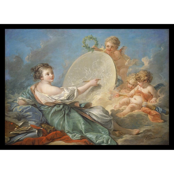 Francois Boucher Allegory of Painting Digital Print