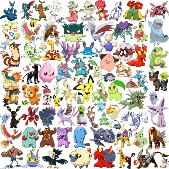280 Seconda Generazione Pokemon Clipart And Silhouette Etsy