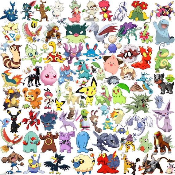 280 Seconda Generazione Pokemon Clipart And Silhouette Etsy