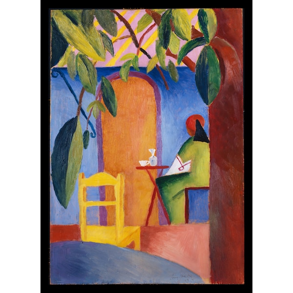 August Macke Türkisches Café Impression numérique Café turc Art imprimable