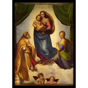 Raphael The Sistine Madonna Digital Print Raffaello Sanzio da Urbino Madonna di San Sisto Madonna Sixtina