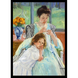 Mary Cassatt Young Mother Sewing Digital Print