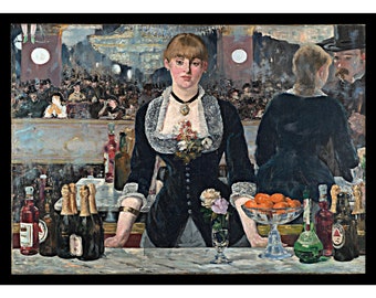 Edouard Manet A Bar at the Folies-Bergère Digital Print Printable Famous Art