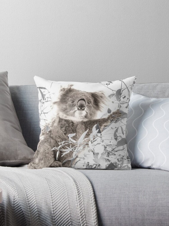 Koala Cushion Gum Tree Home Australian Wildlife Animals Etsy