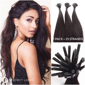 Straight Fusion I-Tip Keratine Hair Extensions, 100% Remy-haarextensies van echt mensen