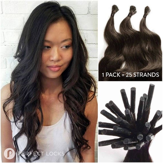 Wavy Fusion I Tip Keratin Hair Extensions 100 Remy Human Etsy