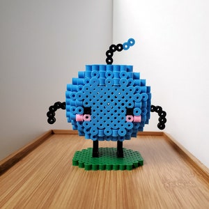 3D Perler Fuse Bead Stardew Valley Blue Junimo