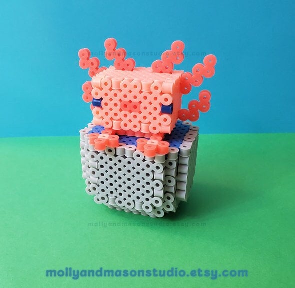 NeverEndingCraftsUS on X: Minecraft Axolotls #Minecraft #perler #  #crafts #axolotl #3d   / X