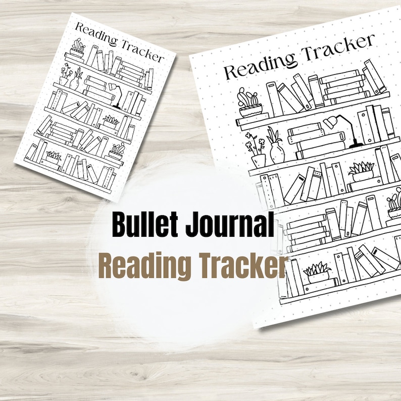 Reading Bullet Journal Tracker Printable Downloads for Journals and